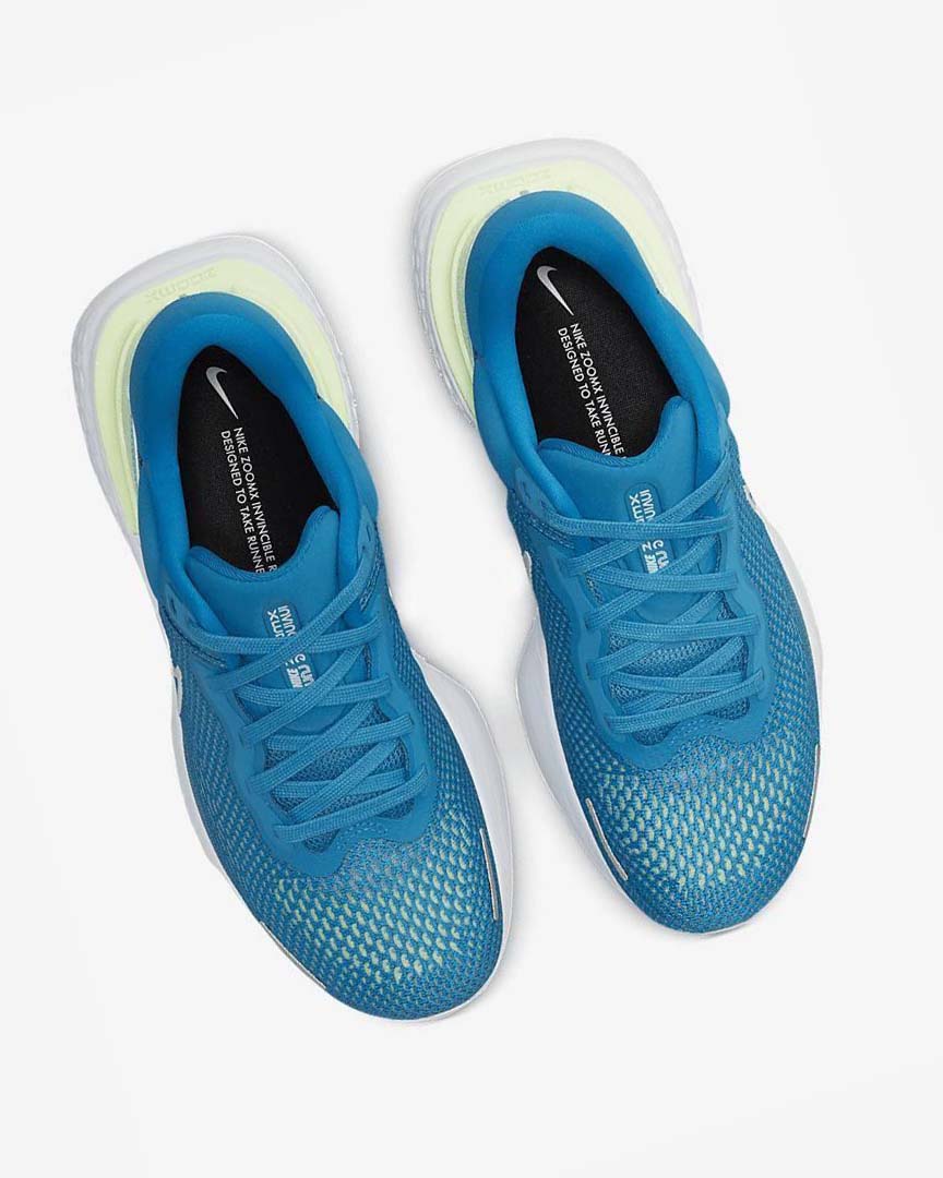 Zapatillas Running Nike ZoomX Invincible Run Flyknit Hombre Azules Blancas | AR3114