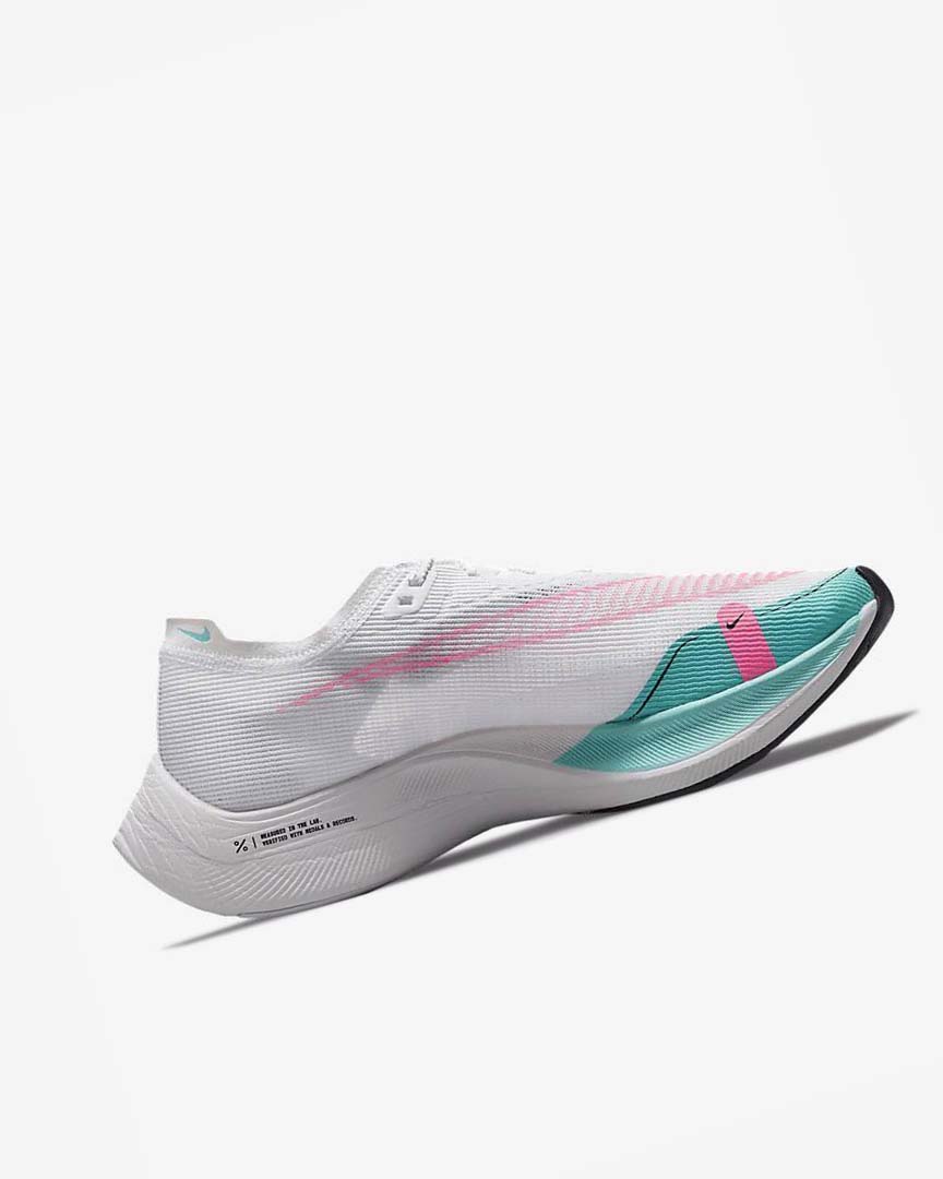 Zapatillas Running Nike ZoomX Vaporfly Next% 2 Hombre Blancas Turquesa Rosas | AR1102