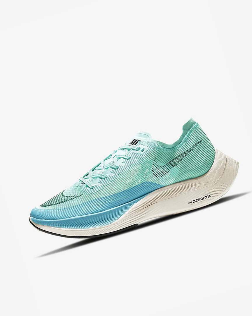 Zapatillas Running Nike ZoomX Vaporfly Next% 2 Hombre Verde Azules Blancas Negras | AR2575