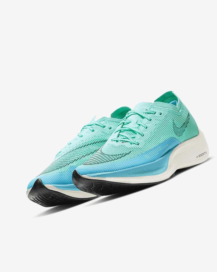 Zapatillas Running Nike ZoomX Vaporfly Next% 2 Mujer Verde Azules Blancas Negras | AR2577