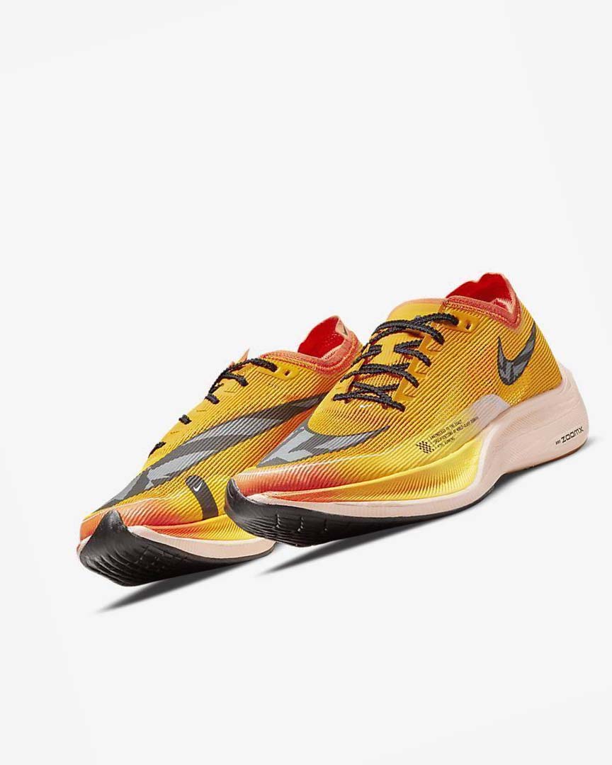 Zapatillas Running Nike ZoomX Vaporfly NEXT% 2 Ekiden Hombre Doradas Naranjas Negras | AR2989