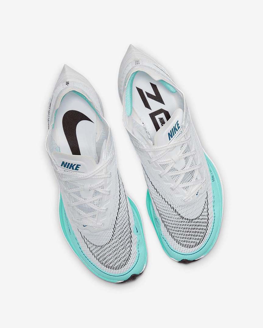 Zapatillas Running Nike ZoomX Vaporfly Next% 2 Mujer Blancas Verde Turquesa Negras | AR4947