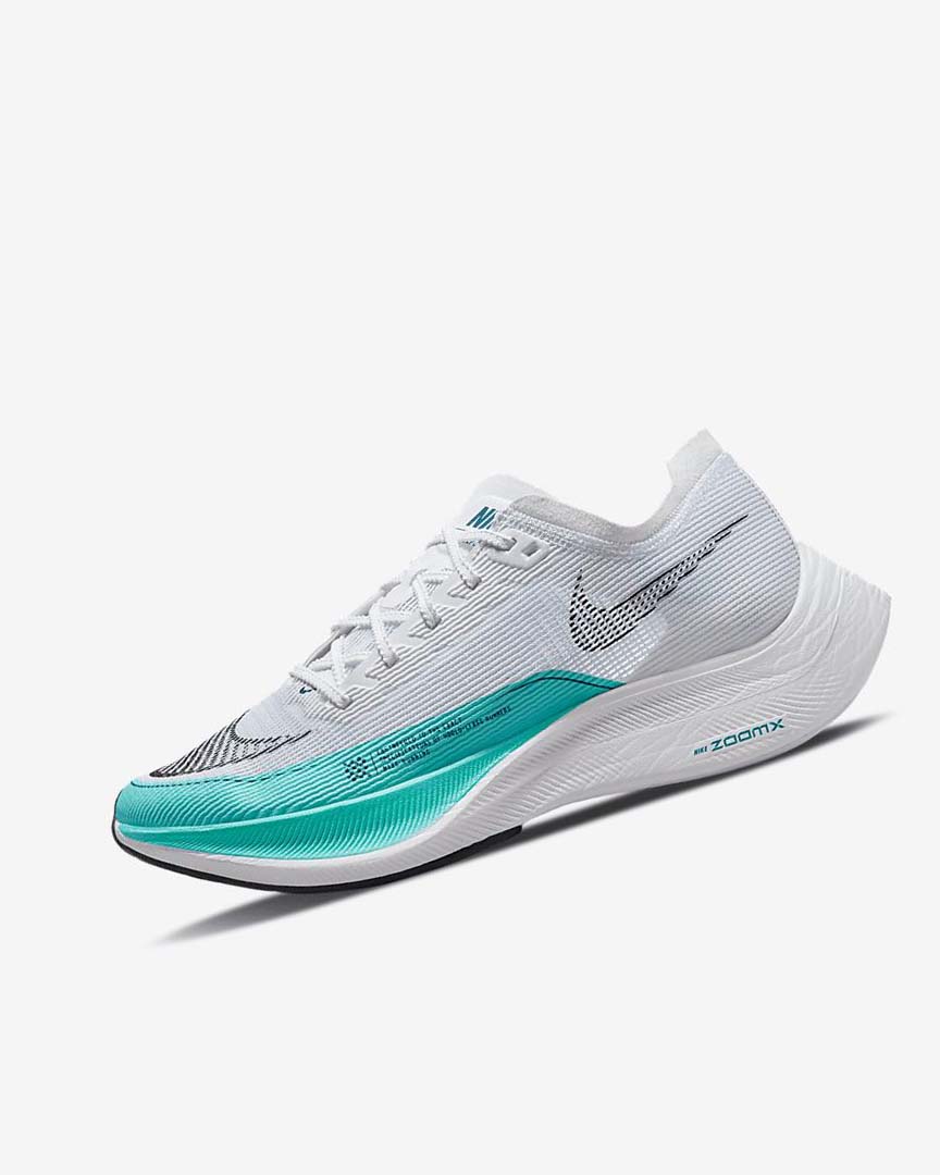 Zapatillas Running Nike ZoomX Vaporfly Next% 2 Mujer Blancas Verde Turquesa Negras | AR4947