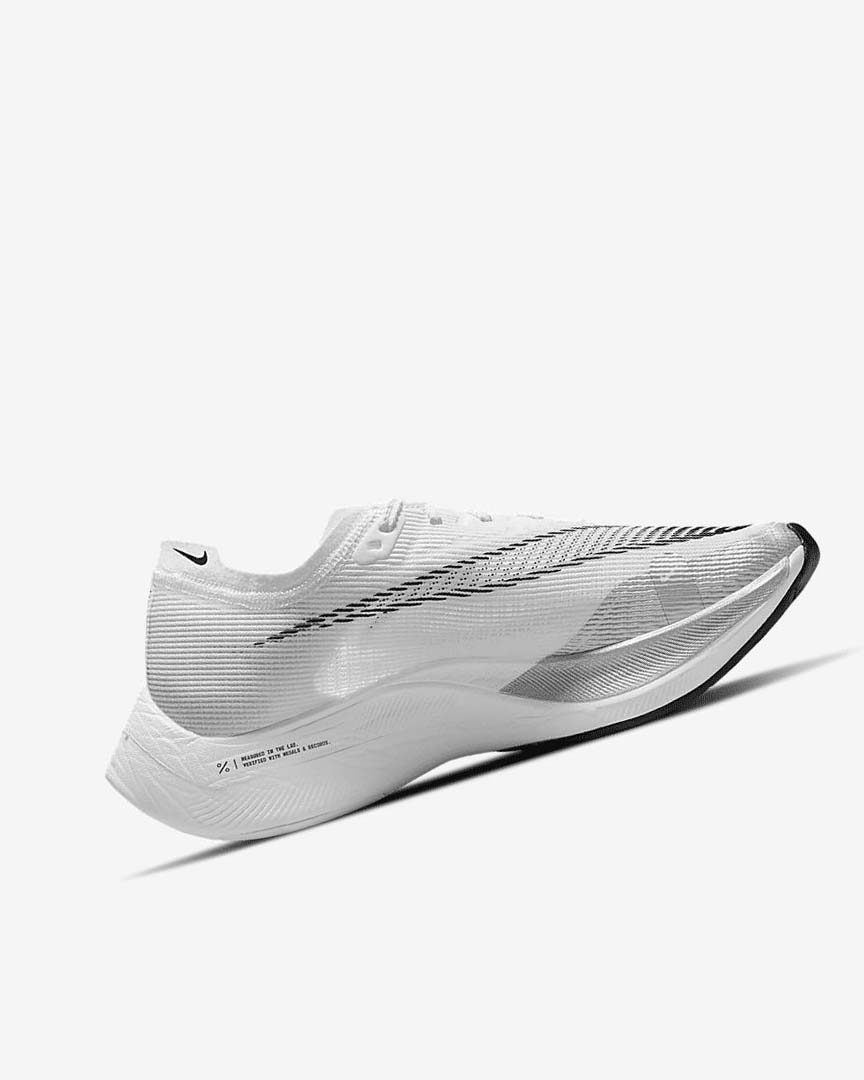 Zapatillas Running Nike ZoomX Vaporfly Next% 2 Mujer Blancas Metal Plateadas Negras | AR5153