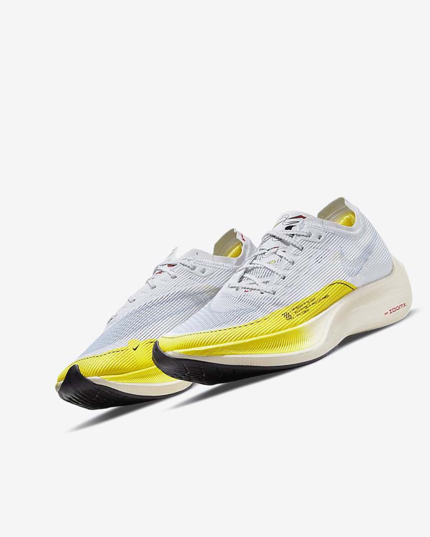 Zapatillas Running Nike ZoomX Vaporfly Next% 2 Mujer Blancas Amarillo Azules | AR5174