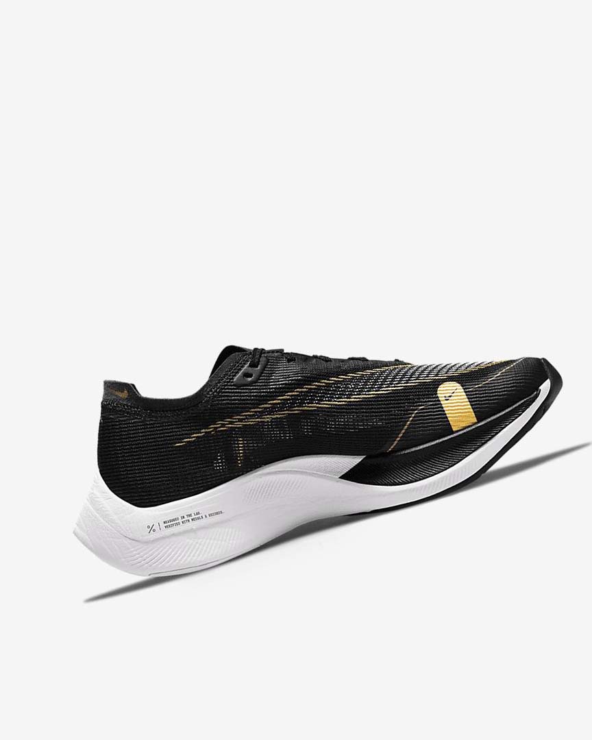 Zapatillas Running Nike ZoomX Vaporfly Next% 2 Mujer Negras Metal Doradas Blancas | AR5407