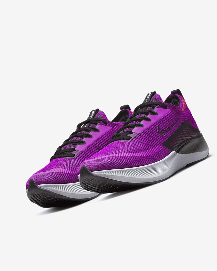 Zapatillas Running Nike Zoom Fly 4 Mujer Moradas Rojas Gris Negras | AR2447