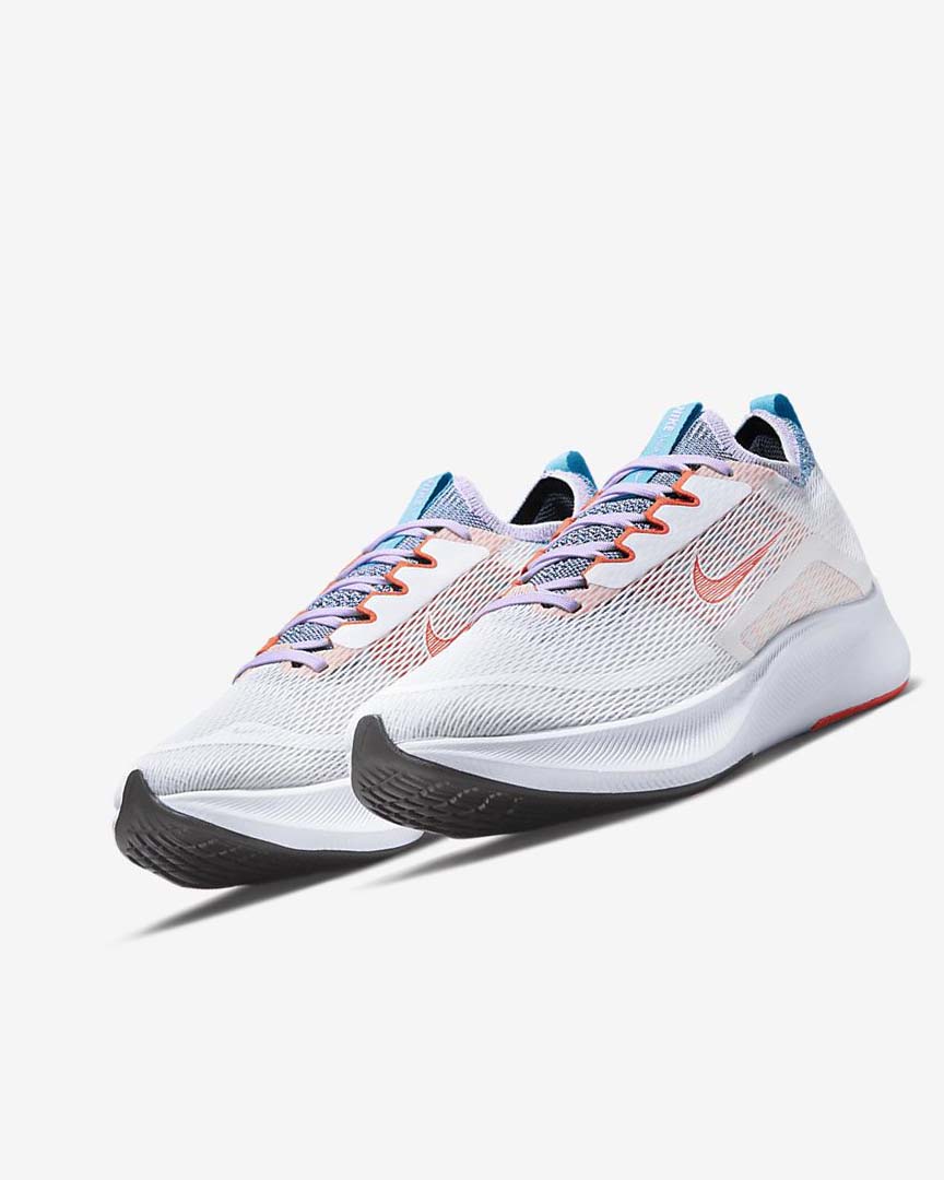 Zapatillas Running Nike Zoom Fly 4 Mujer Blancas Moradas Azules Naranjas | AR4502