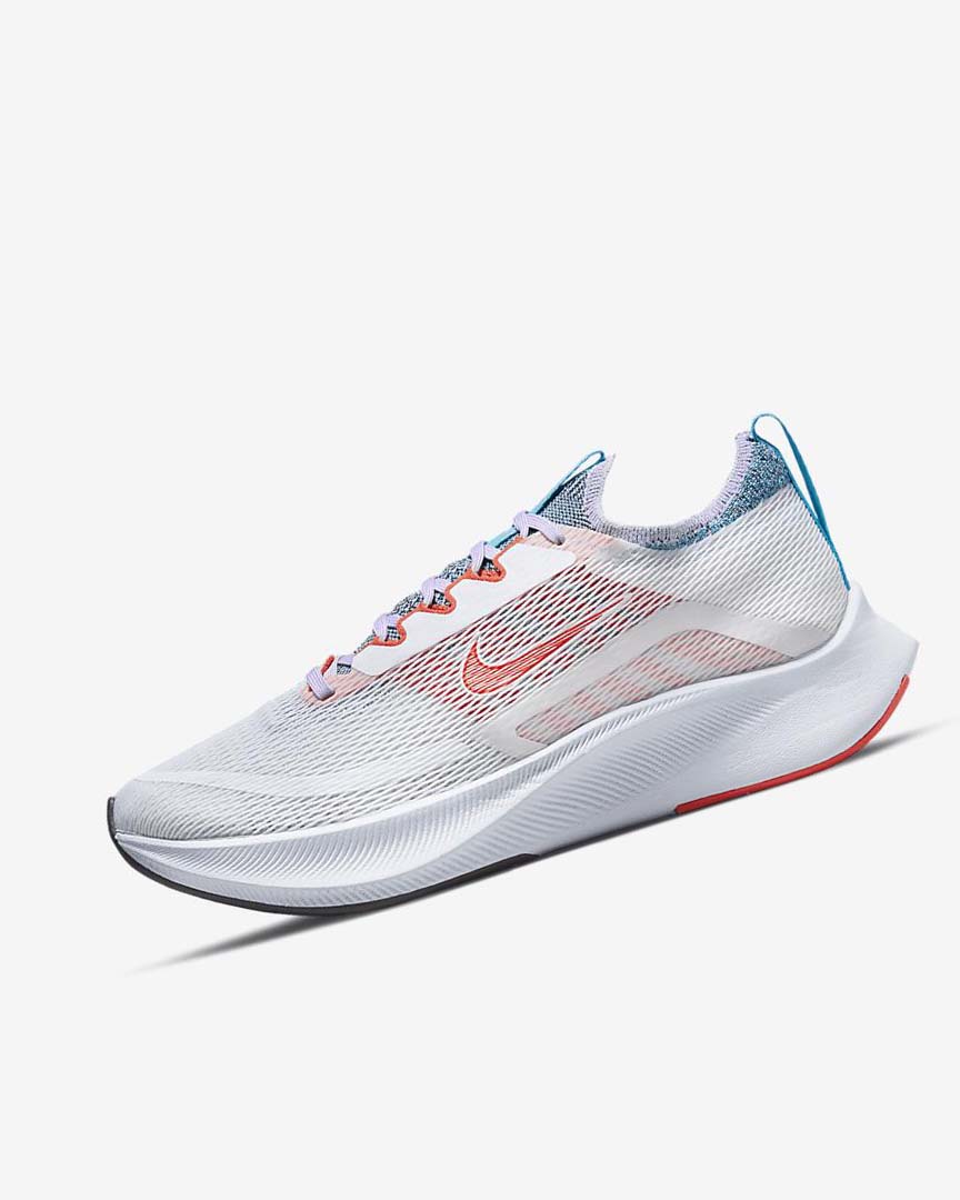 Zapatillas Running Nike Zoom Fly 4 Mujer Blancas Moradas Azules Naranjas | AR4502