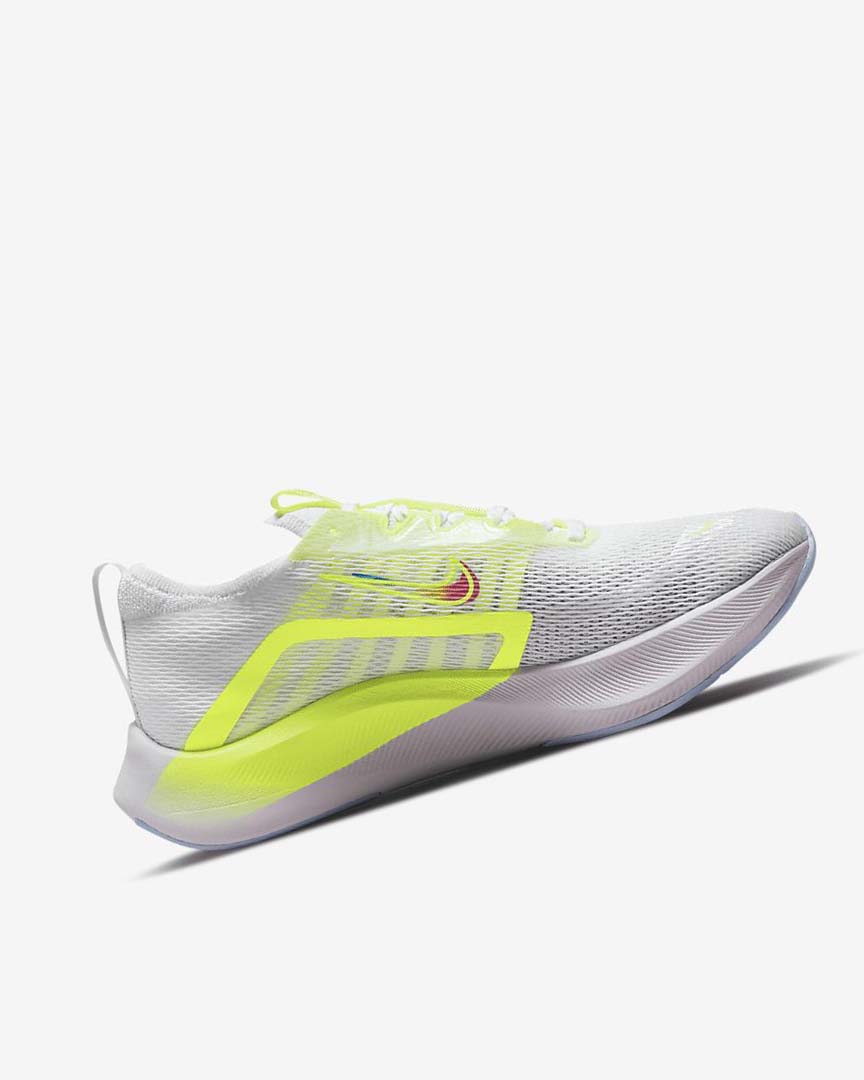 Zapatillas Running Nike Zoom Fly 4 Premium Mujer Blancas Verde Plateadas | AR5349