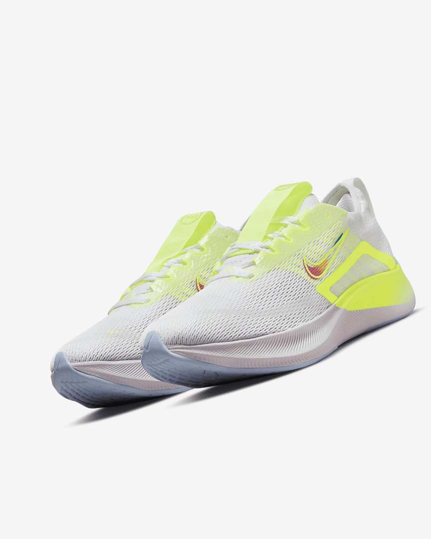 Zapatillas Running Nike Zoom Fly 4 Premium Mujer Blancas Verde Plateadas | AR5349