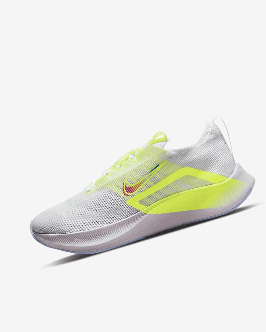 Zapatillas Running Nike Zoom Fly 4 Premium Mujer Blancas Verde Plateadas | AR5349