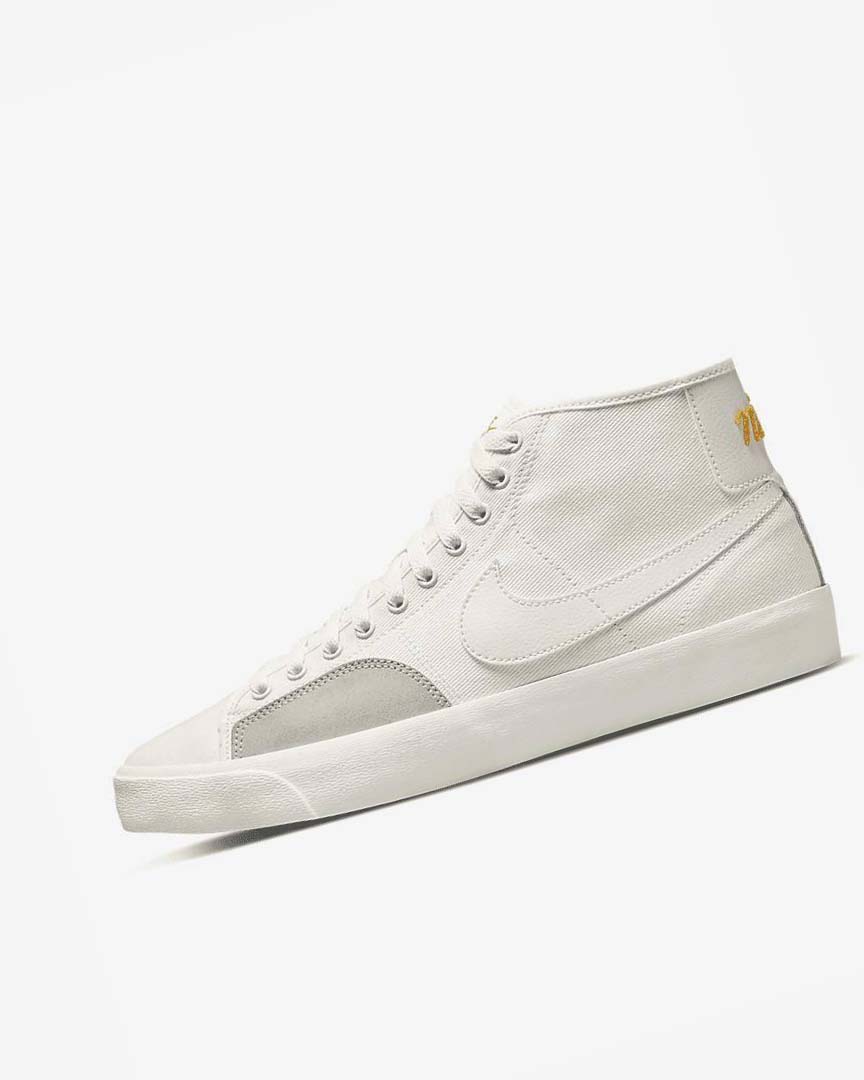 Zapatillas Skate Nike SB BLZR Court Mid Premium Hombre Blancas | AR2815