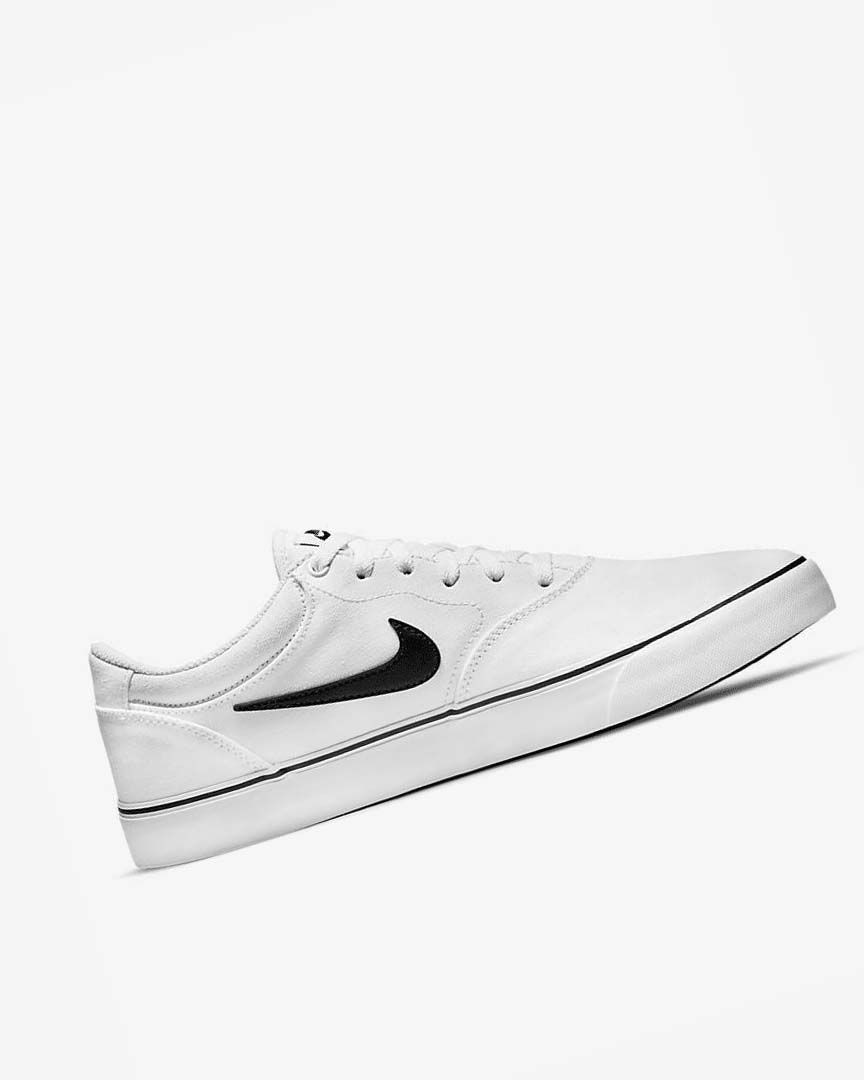 Zapatillas Skate Nike SB Chron 2 Lona Hombre Blancas Blancas Negras | AR2777