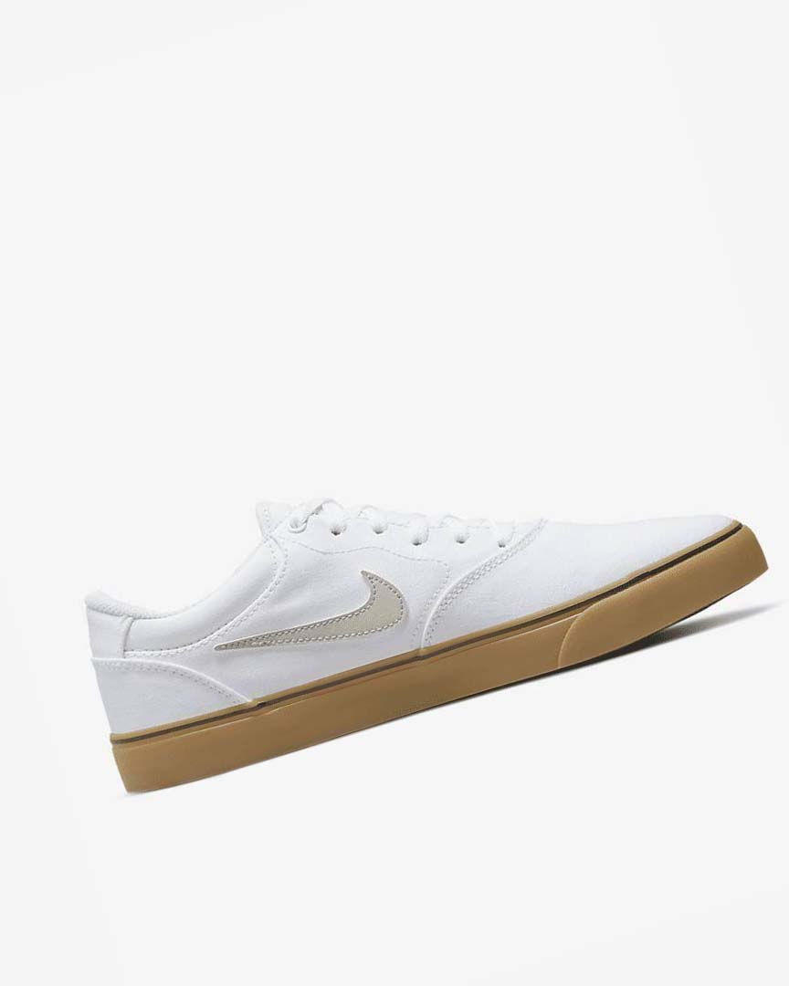 Zapatillas Skate Nike SB Chron 2 Lona Hombre Blancas Blancas Marrones Claro Beige Claro | AR2893