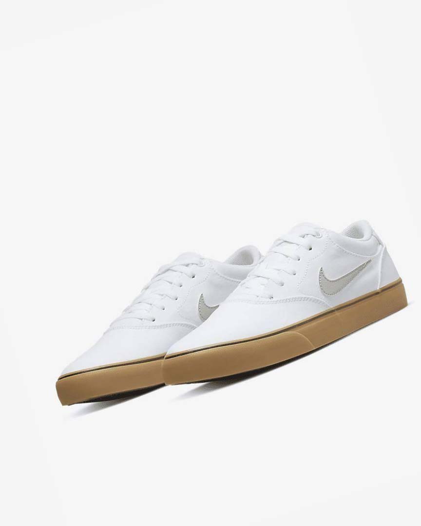 Zapatillas Skate Nike SB Chron 2 Lona Hombre Blancas Blancas Marrones Claro Beige Claro | AR2893