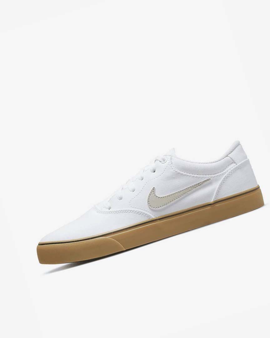 Zapatillas Skate Nike SB Chron 2 Lona Hombre Blancas Blancas Marrones Claro Beige Claro | AR2893