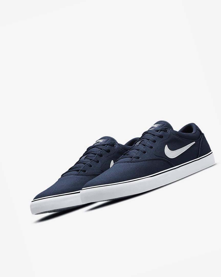 Zapatillas Skate Nike SB Chron 2 Lona Hombre Azul Marino Azul Marino Negras Blancas | AR4516