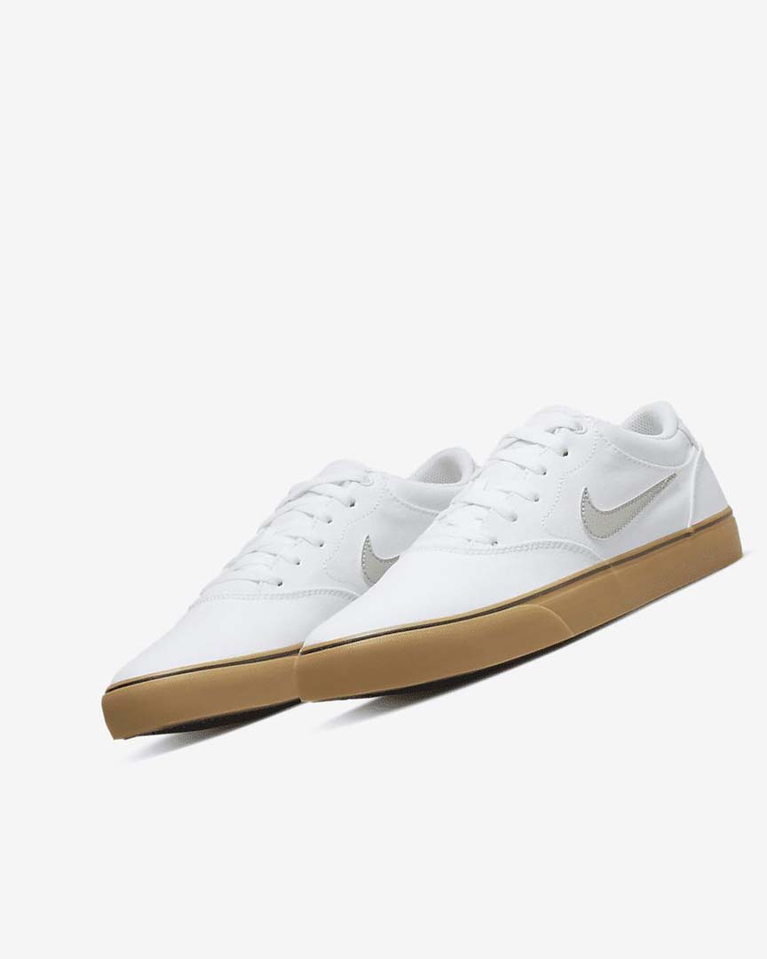 Zapatillas Skate Nike SB Chron 2 Lona Mujer Blancas Blancas Marrones Claro Beige Claro | AR1209