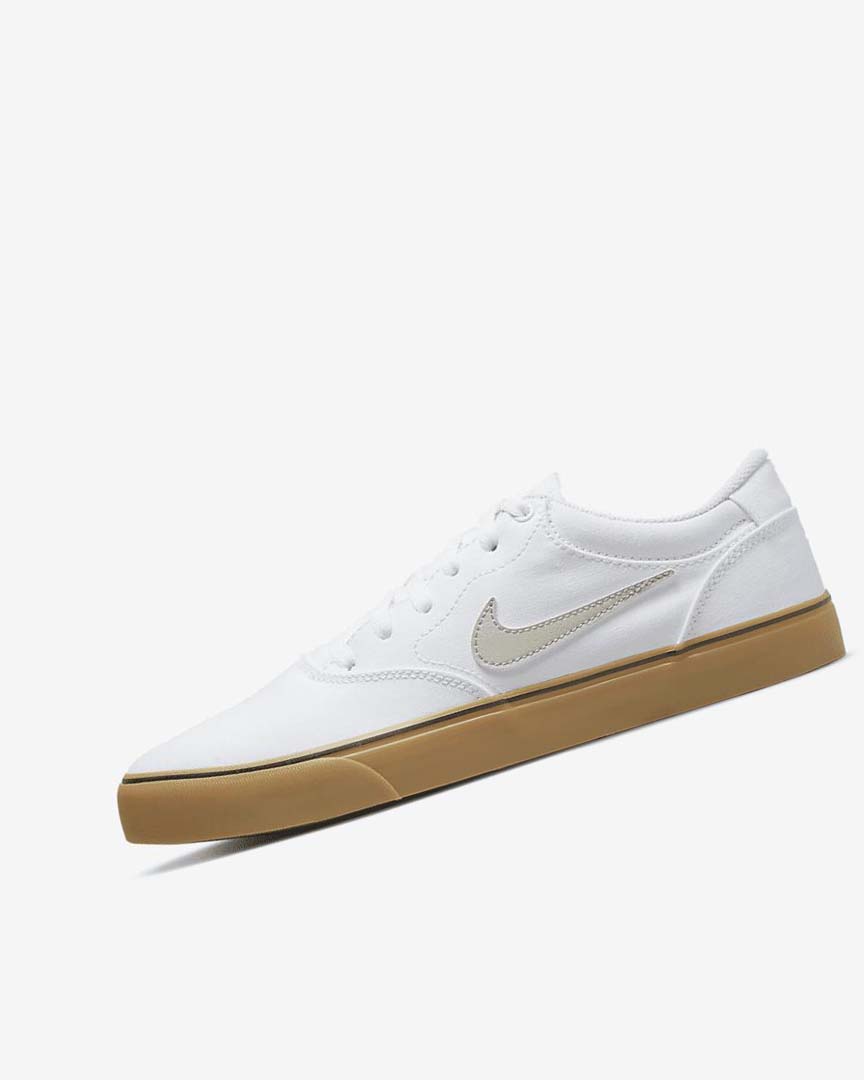 Zapatillas Skate Nike SB Chron 2 Lona Mujer Blancas Blancas Marrones Claro Beige Claro | AR1209