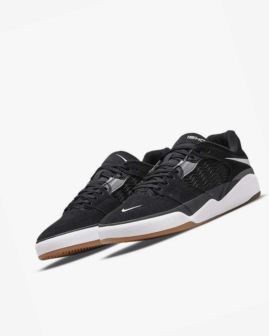 Zapatillas Skate Nike SB Ishod Wair Hombre Negras Gris Oscuro Negras Blancas | AR2370