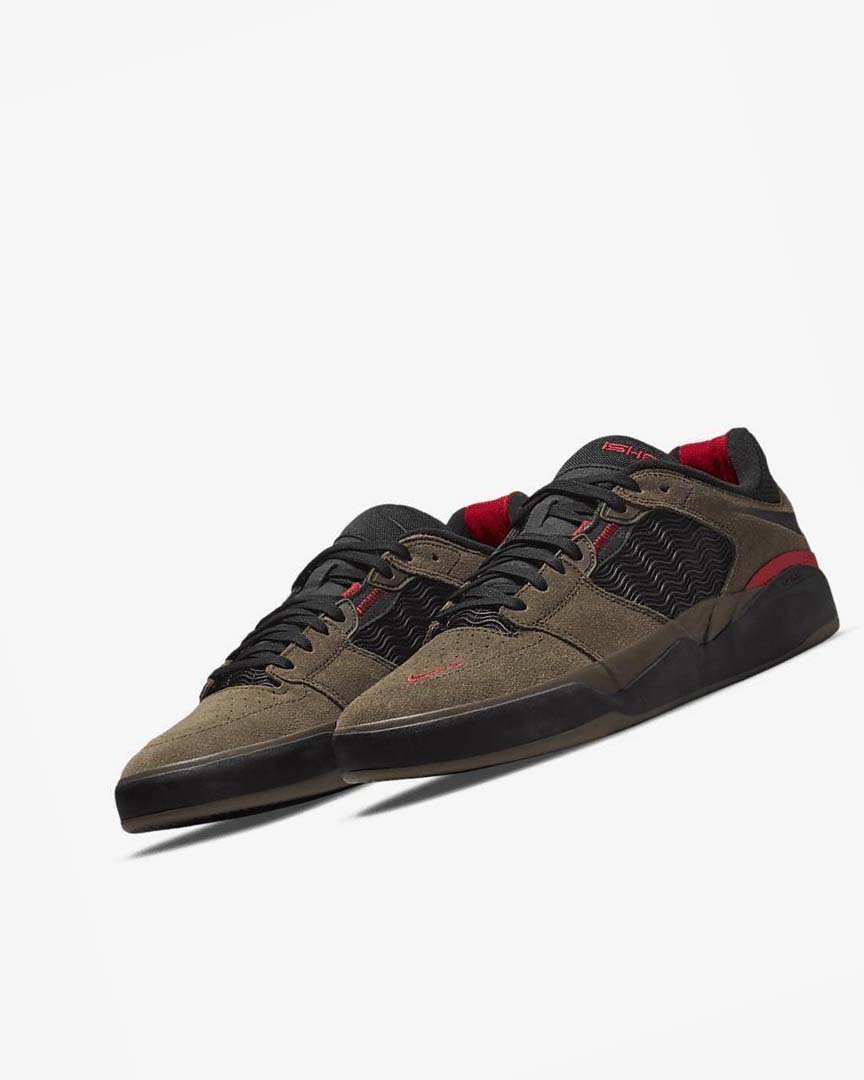 Zapatillas Skate Nike SB Ishod Wair Hombre Verde Oliva Claro Verde Oliva Claro Rojas Negras | AR5471