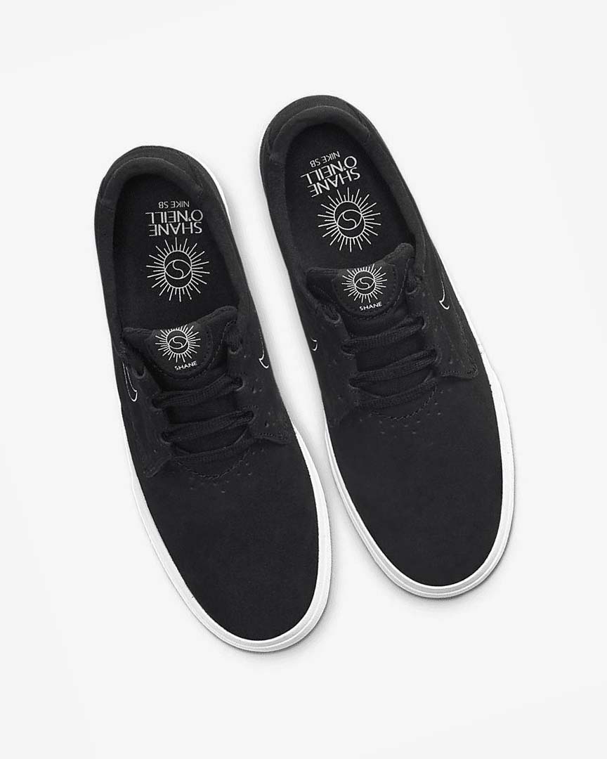 Zapatillas Skate Nike SB Shane Hombre Negras Negras Blancas | AR5521