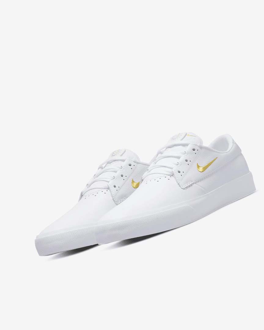 Zapatillas Skate Nike SB Shane PRM Mujer Blancas Blancas Blancas Metal Doradas | AR4915