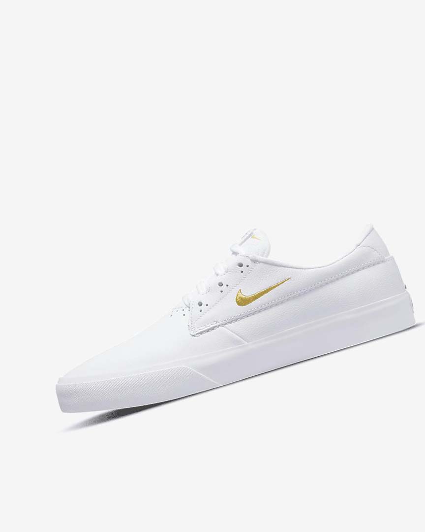 Zapatillas Skate Nike SB Shane PRM Mujer Blancas Blancas Blancas Metal Doradas | AR4915