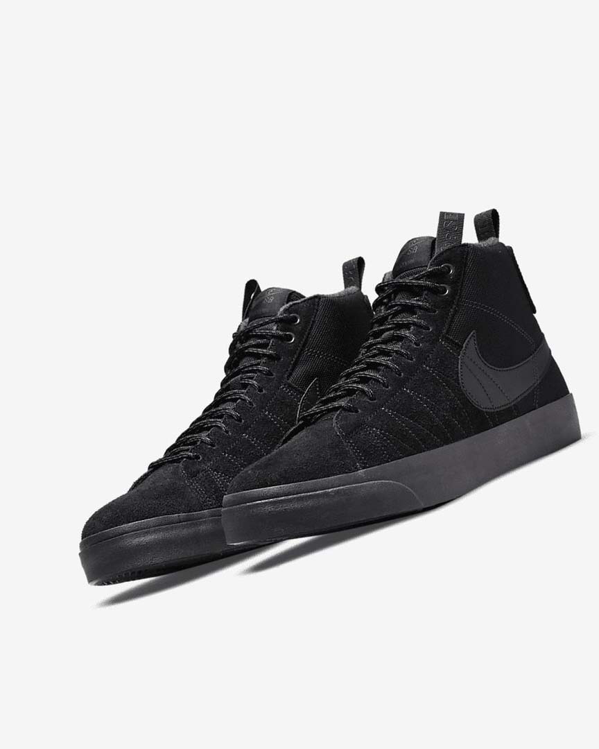 Zapatillas Skate Nike SB Zoom Blazer Mid PRM Mujer Negras Gris Oscuro Negras Negras | AR4584