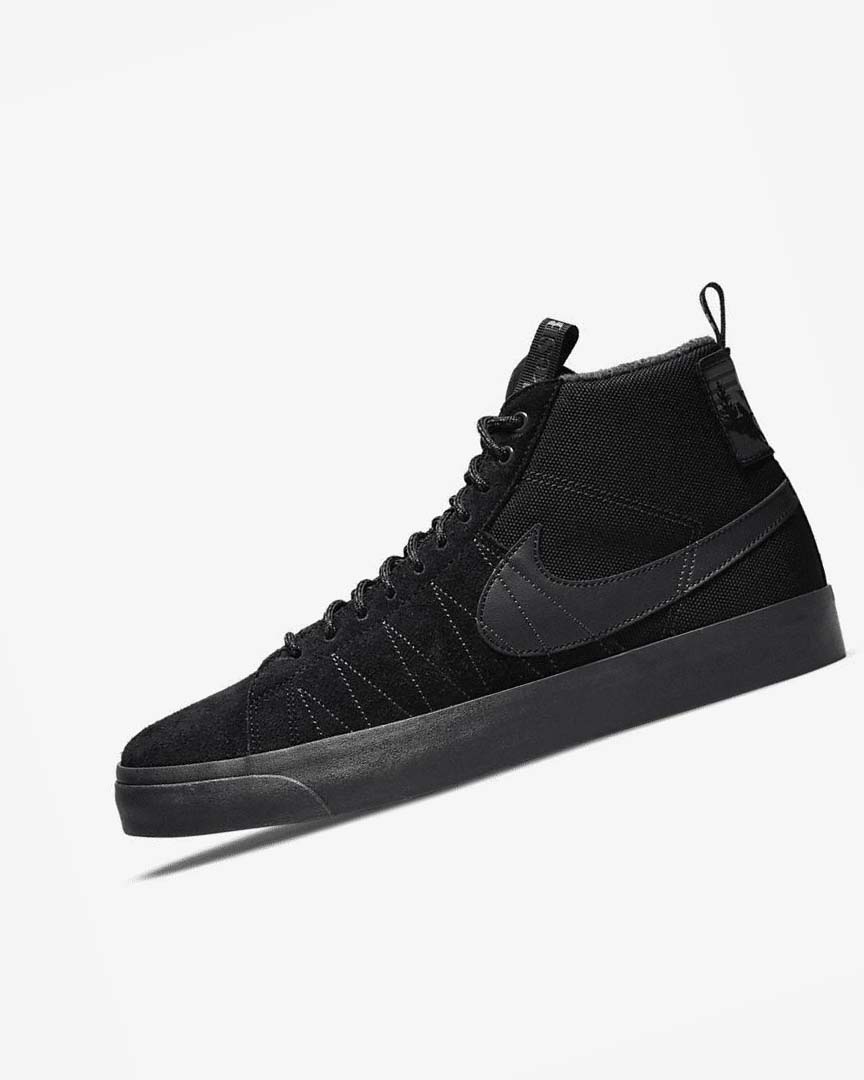 Zapatillas Skate Nike SB Zoom Blazer Mid PRM Hombre Negras Gris Oscuro Negras Negras | AR5312