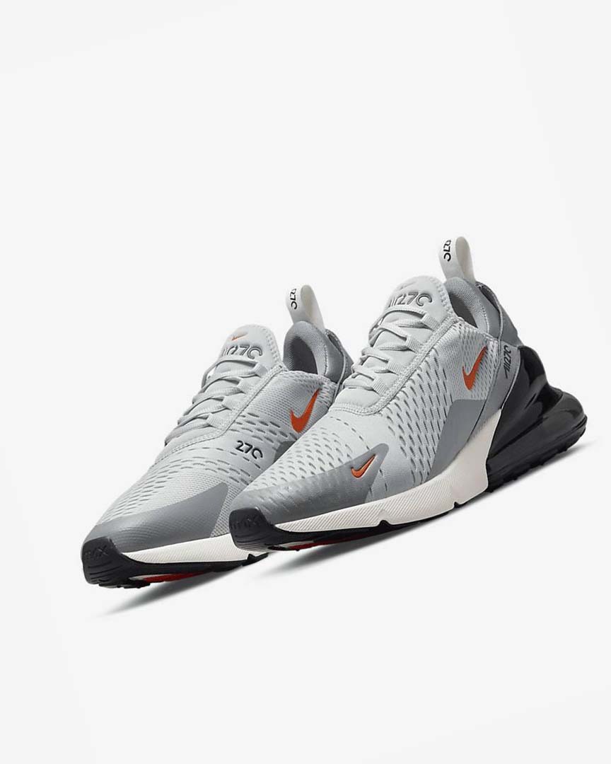 Zapatos Casuales Nike Air Max 270 Hombre Gris Gris Naranjas | AR1106