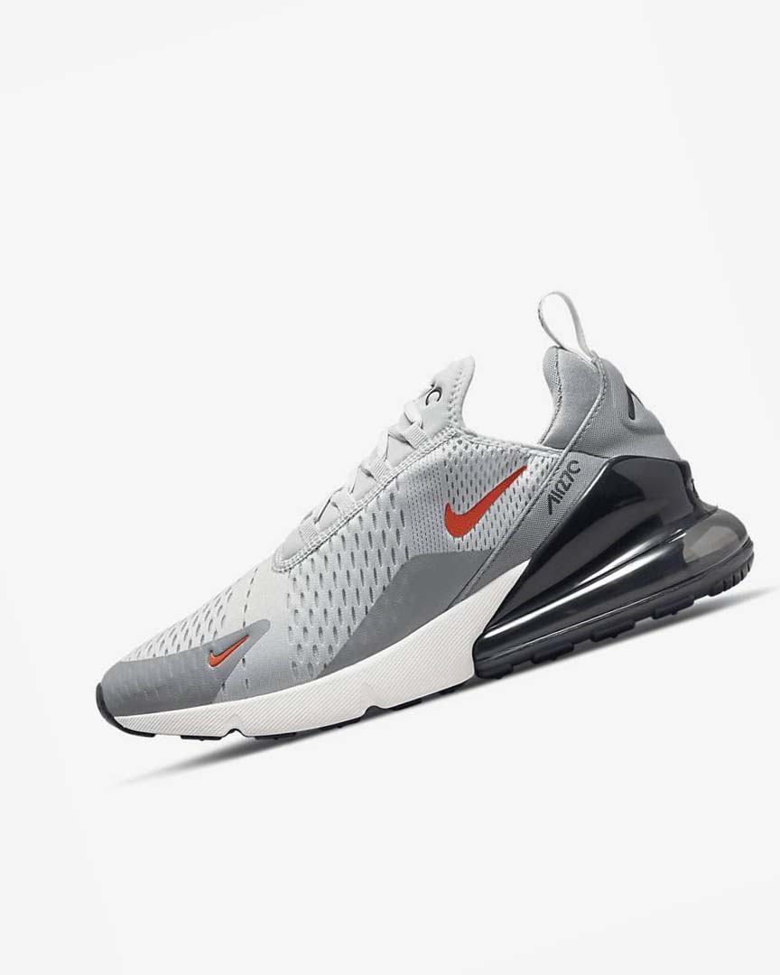 Zapatos Casuales Nike Air Max 270 Hombre Gris Gris Naranjas | AR1106