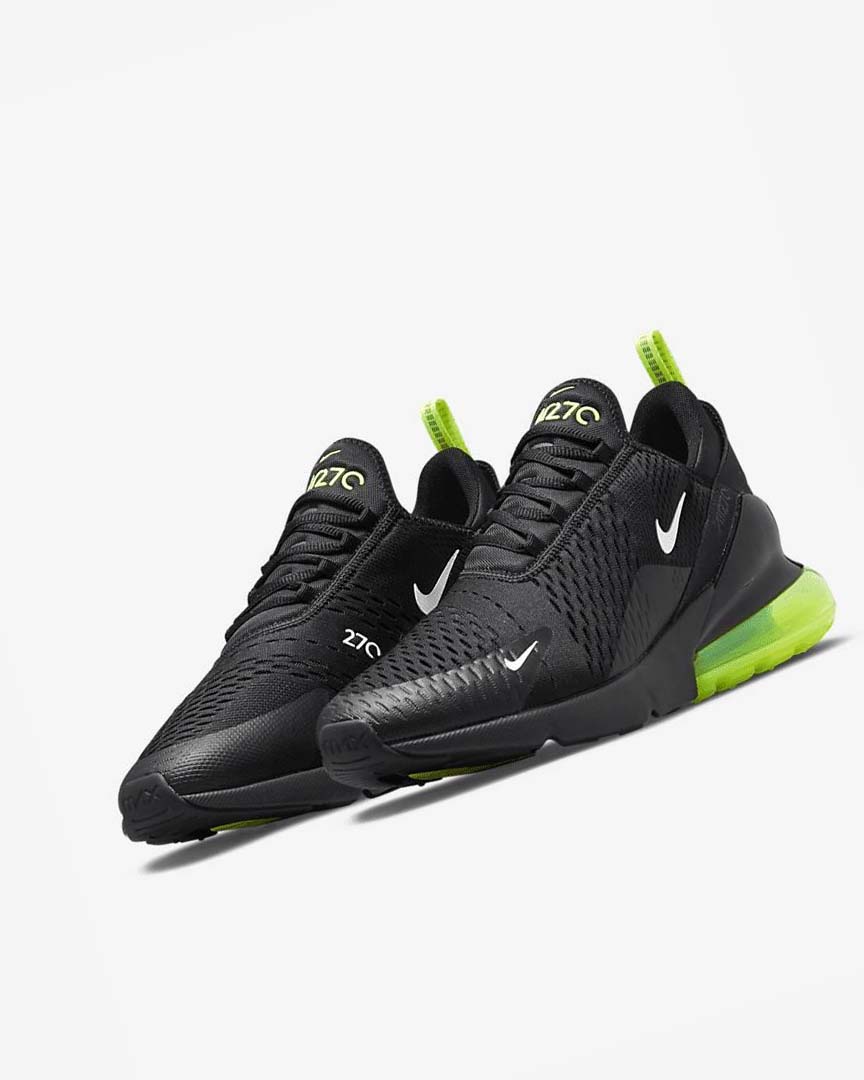 Zapatos Casuales Nike Air Max 270 Hombre Negras Plateadas Blancas | AR2252