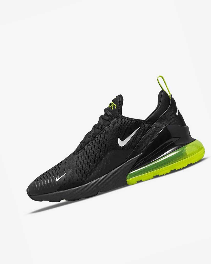 Zapatos Casuales Nike Air Max 270 Hombre Negras Plateadas Blancas | AR2252