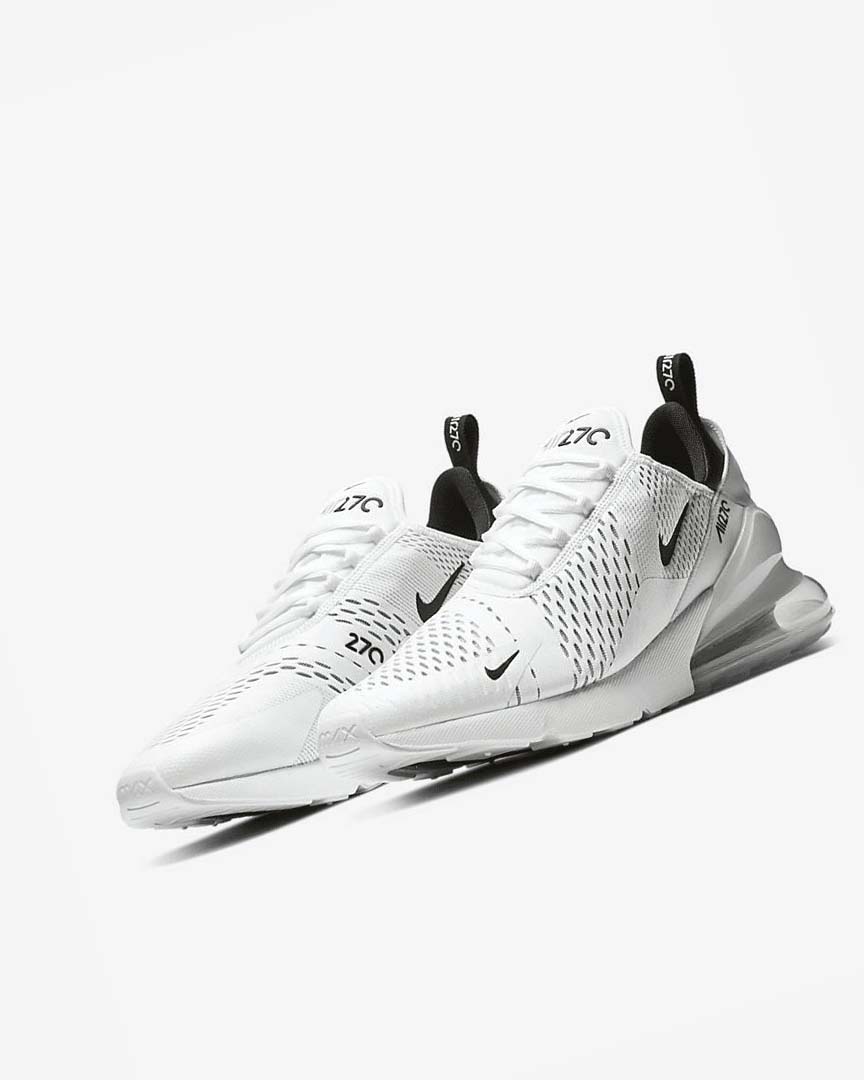 Zapatos Casuales Nike Air Max 270 Hombre Blancas Blancas Negras | AR2584