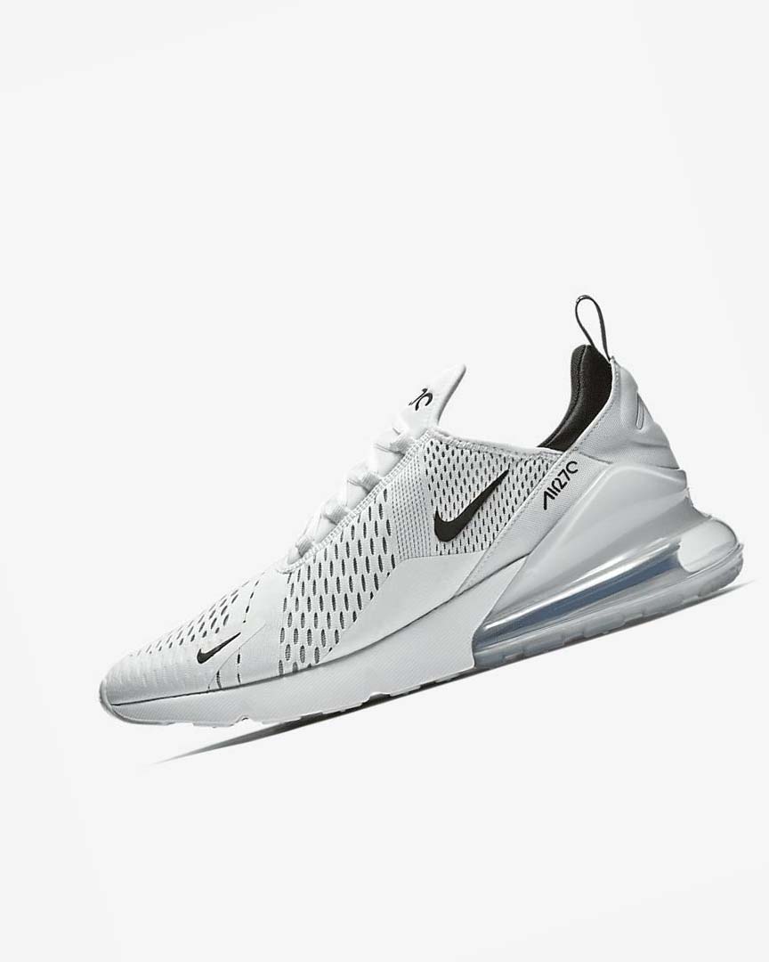 Zapatos Casuales Nike Air Max 270 Hombre Blancas Blancas Negras | AR2584