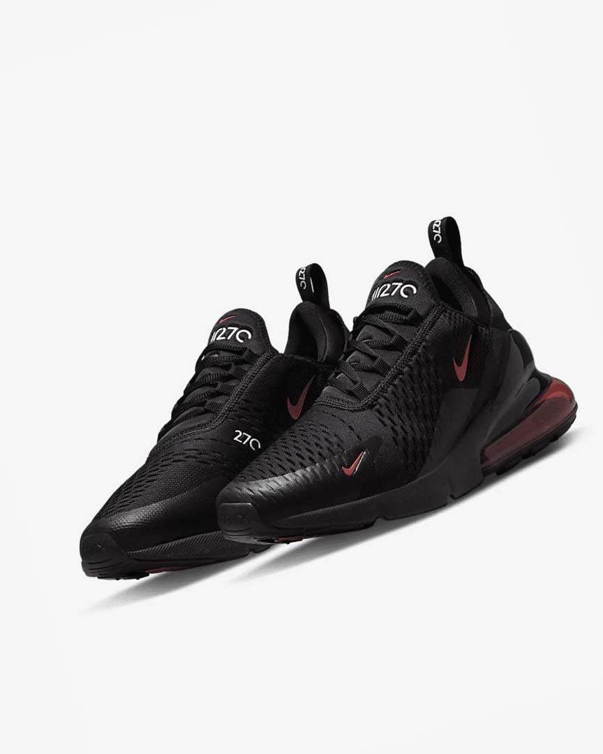 Zapatos Casuales Nike Air Max 270 Hombre Negras Blancas Rojas | AR5308