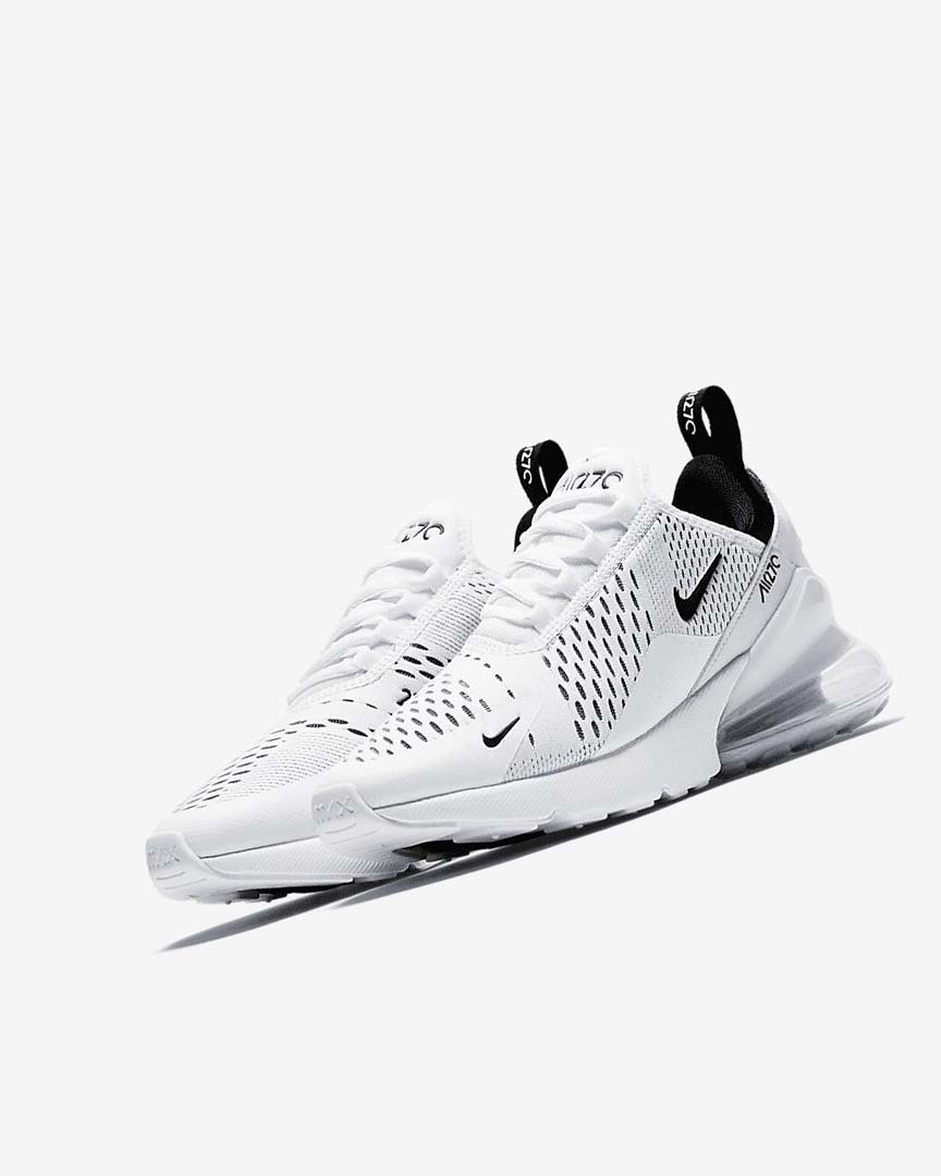 Zapatos Casuales Nike Air Max 270 Mujer Blancas Blancas Negras | AR1112