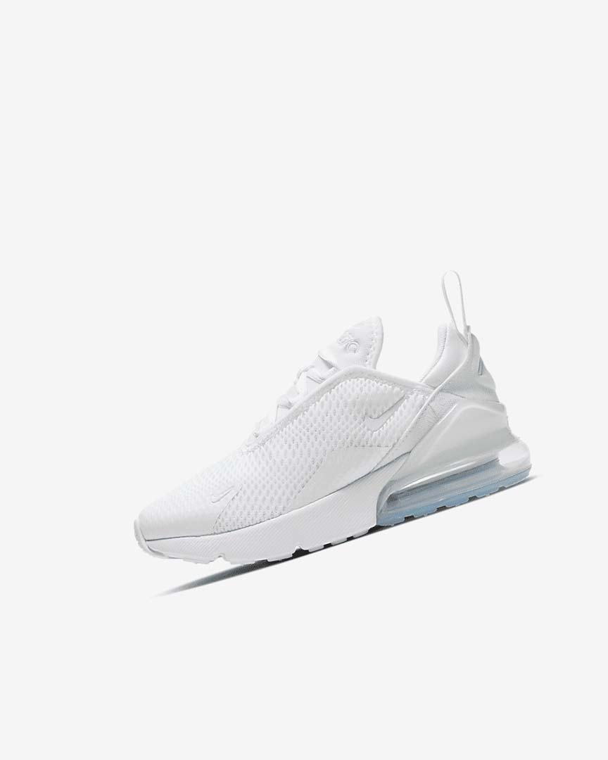 Zapatos Casuales Nike Air Max 270 Niña Blancas Metal Plateadas Blancas | AR1166