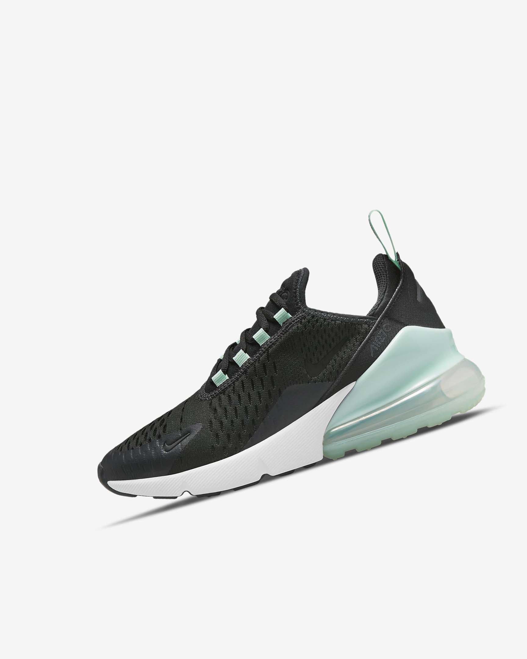 Zapatos Casuales Nike Air Max 270 Niño Blancas Verde Menta Negras | AR2722