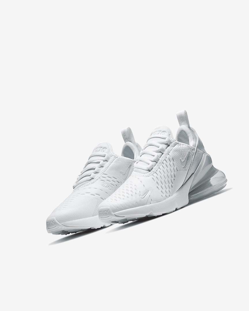 Zapatos Casuales Nike Air Max 270 Niño Blancas Metal Plateadas Blancas | AR5512