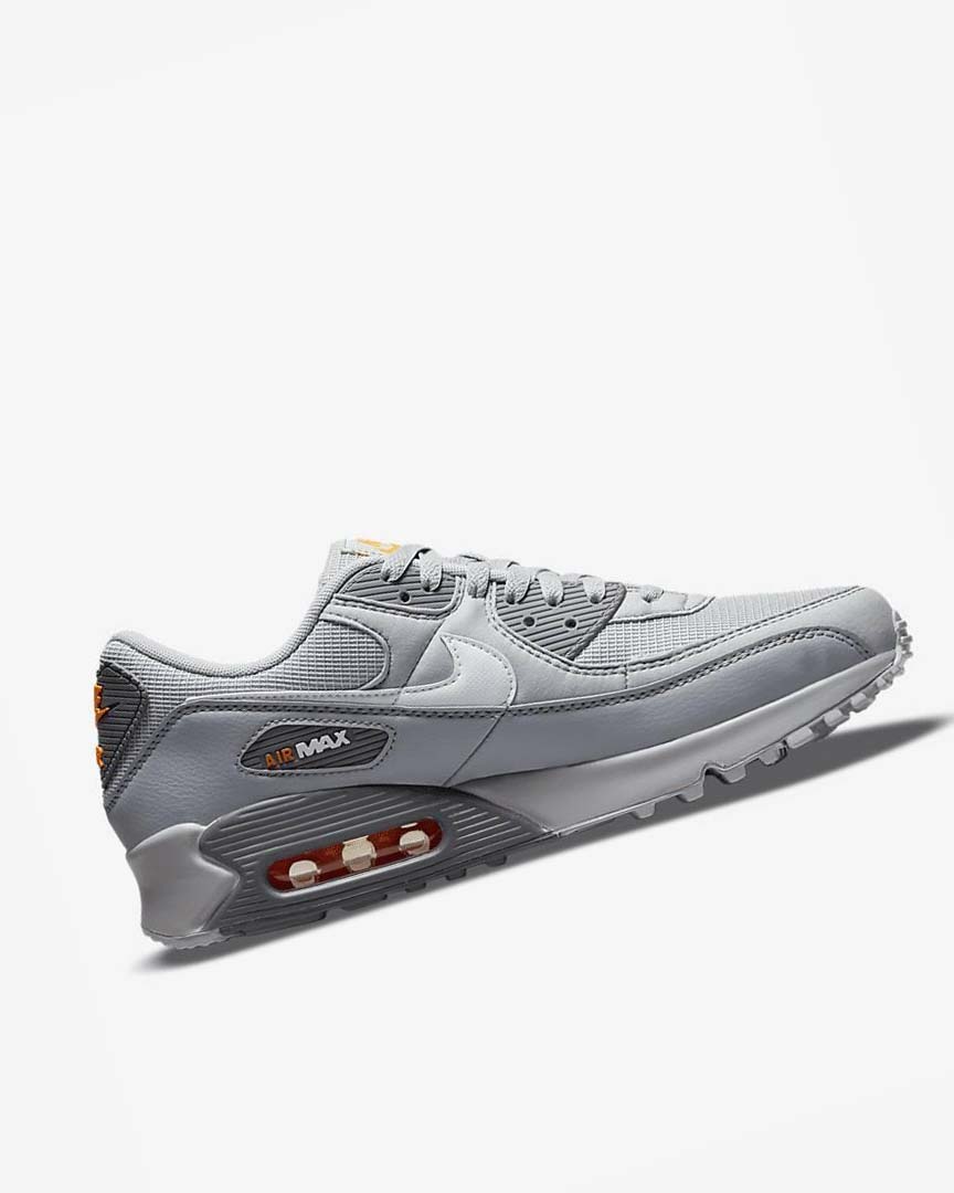 Zapatos Casuales Nike Air Max 90 Hombre Gris Gris Blancas | AR2407