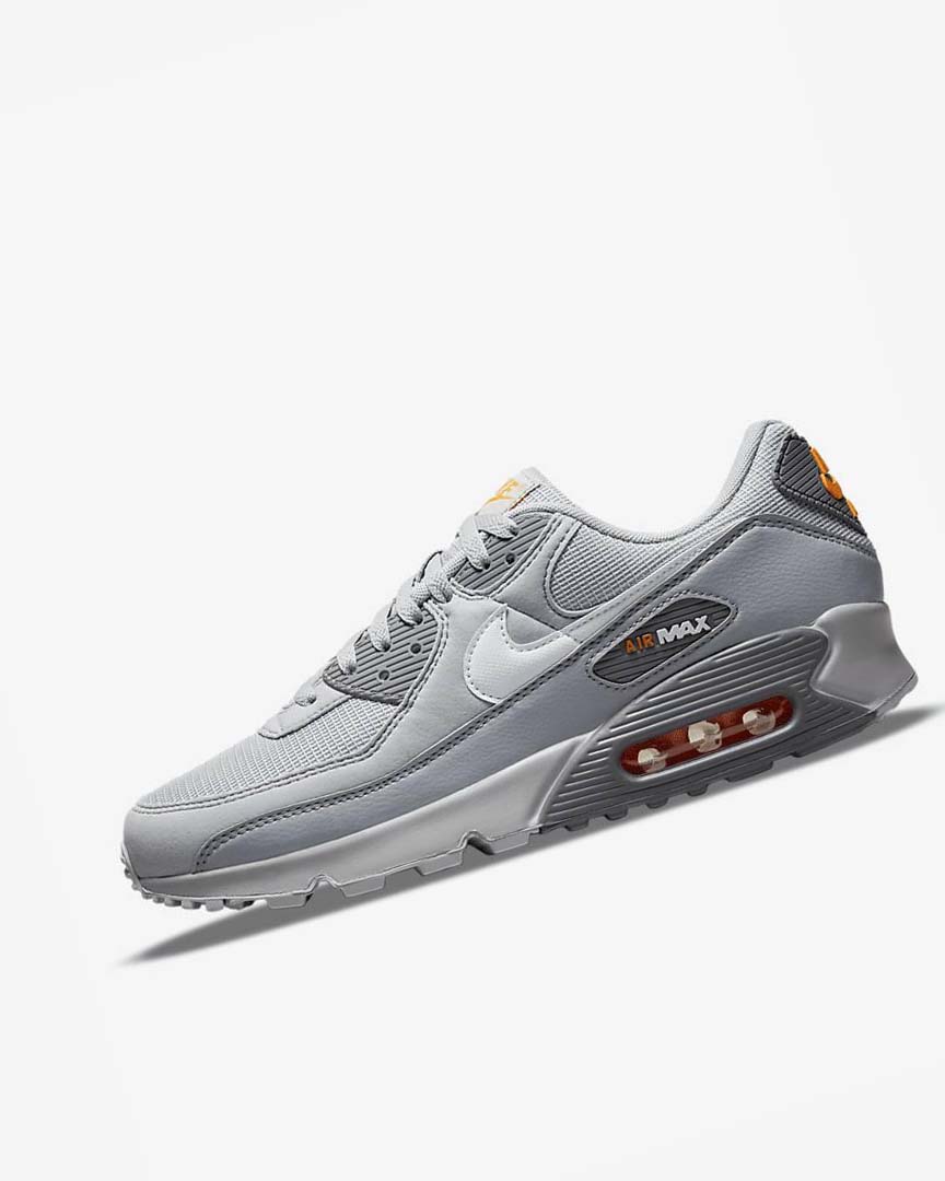 Zapatos Casuales Nike Air Max 90 Hombre Gris Gris Blancas | AR2407