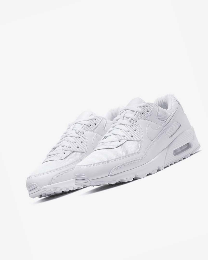 Zapatos Casuales Nike Air Max 90 Hombre Blancas Blancas Gris Blancas | AR2572