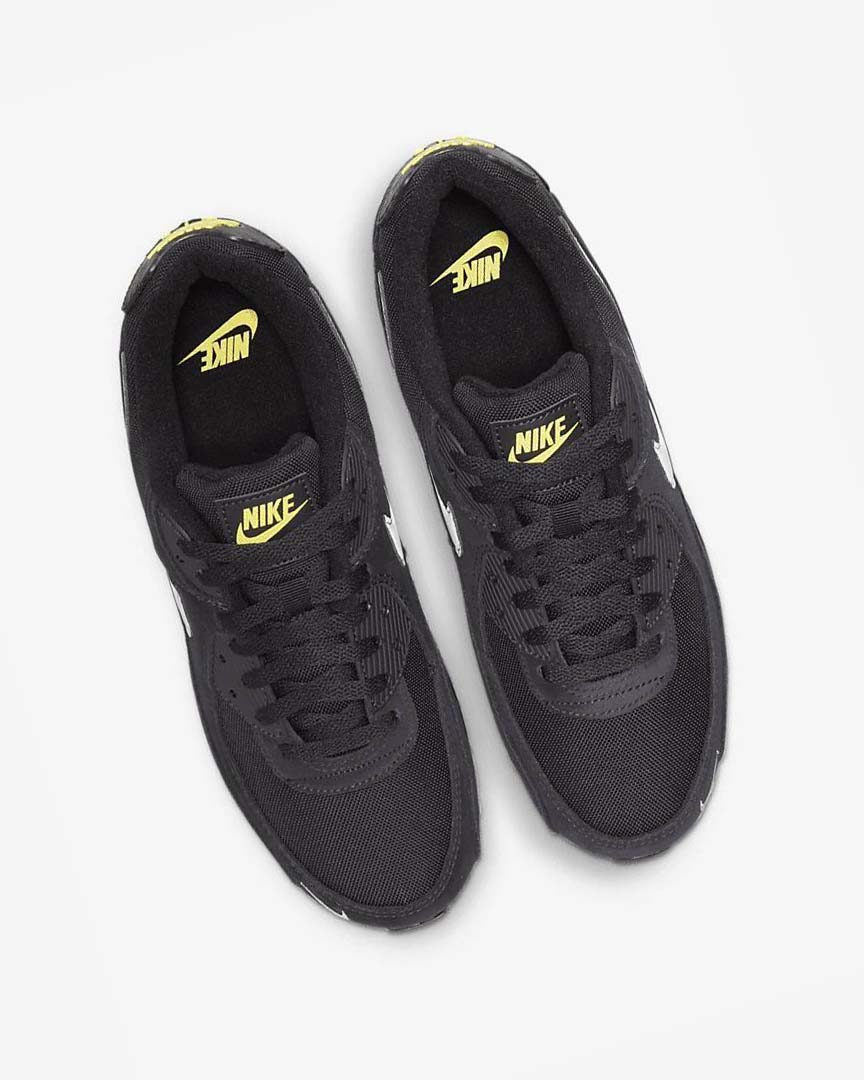 Zapatos Casuales Nike Air Max 90 Hombre Negras Amarillo Metal Gris | AR2904