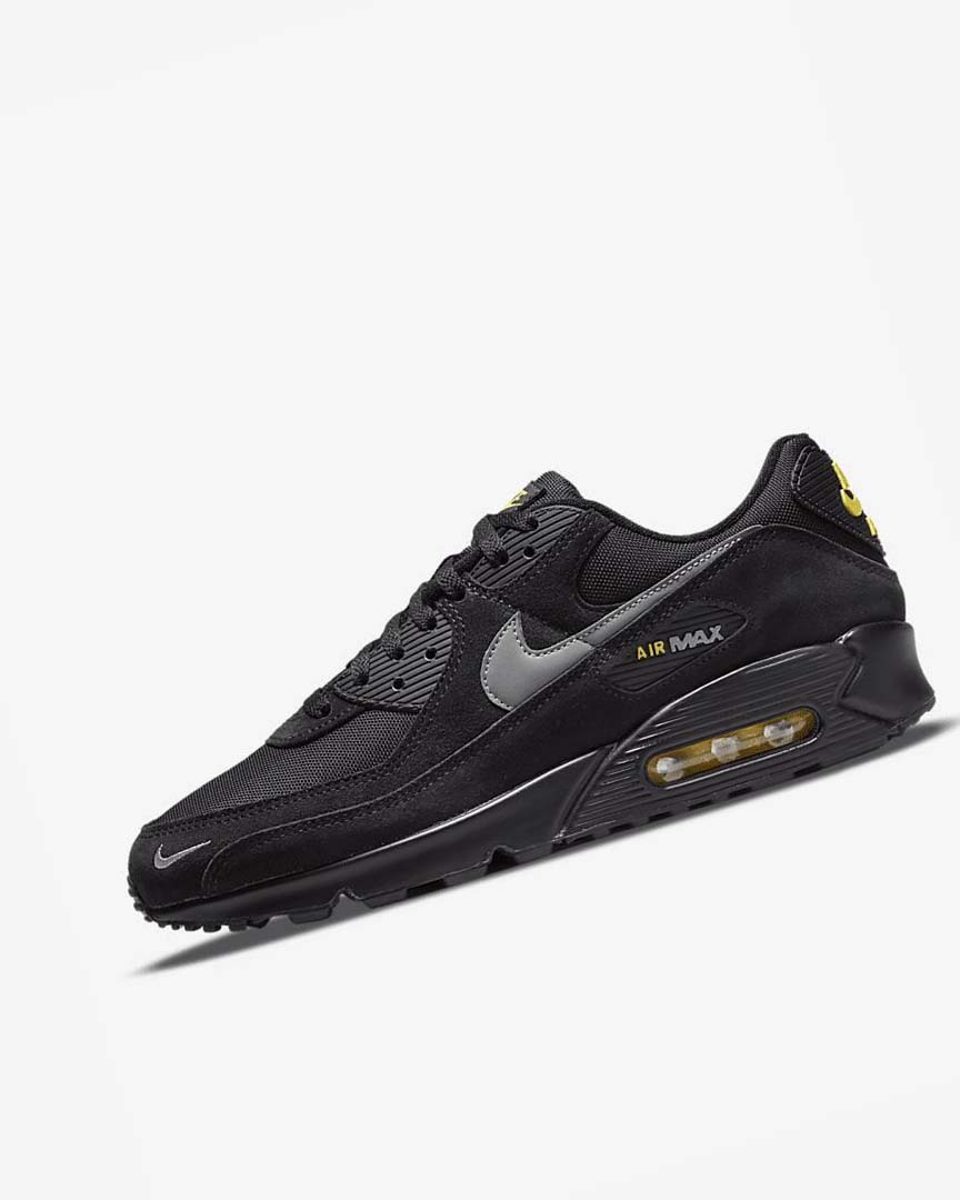 Zapatos Casuales Nike Air Max 90 Hombre Negras Amarillo Metal Gris | AR2904