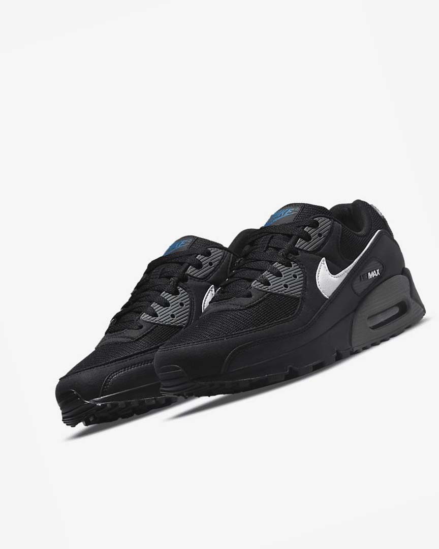 Zapatos Casuales Nike Air Max 90 Hombre Negras Gris Blancas | AR3190