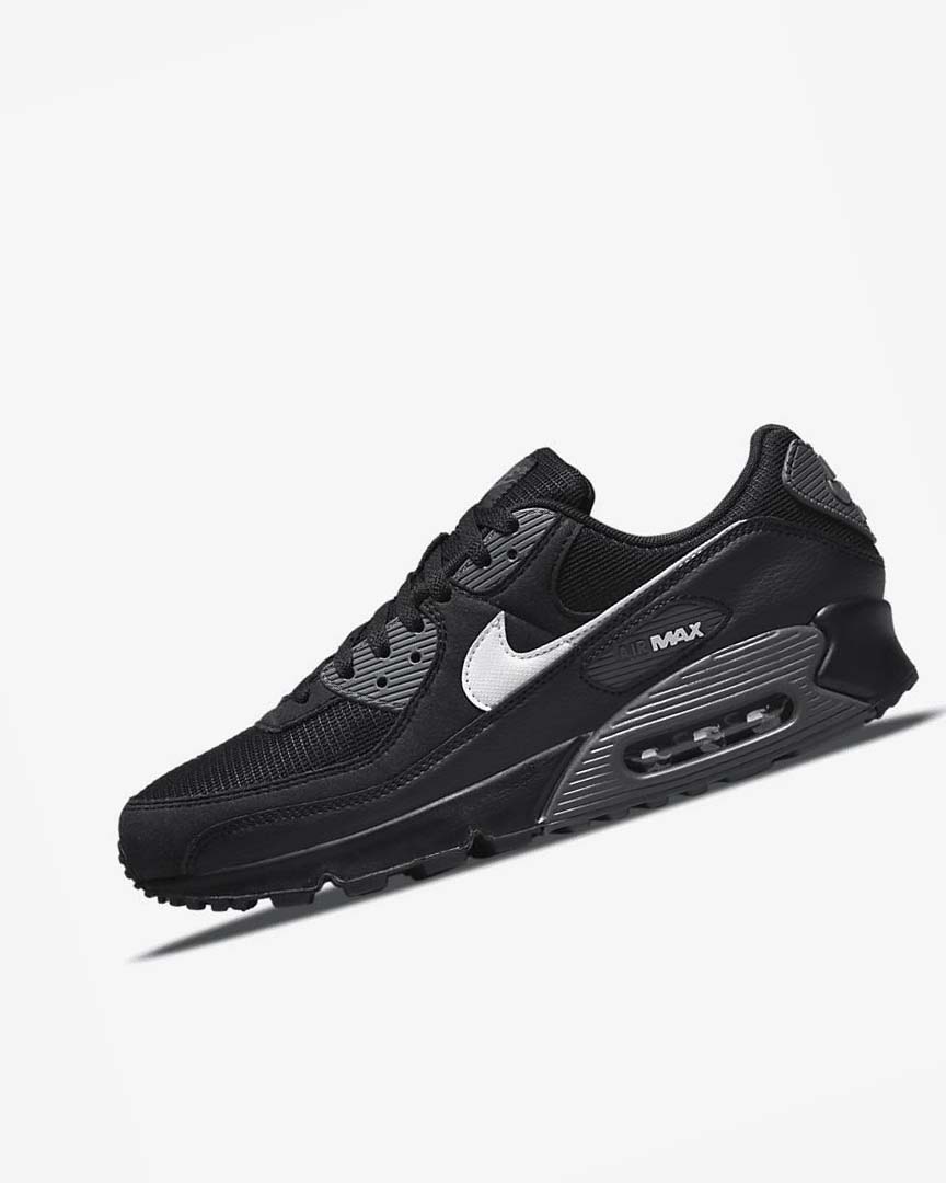 Zapatos Casuales Nike Air Max 90 Hombre Negras Gris Blancas | AR3190