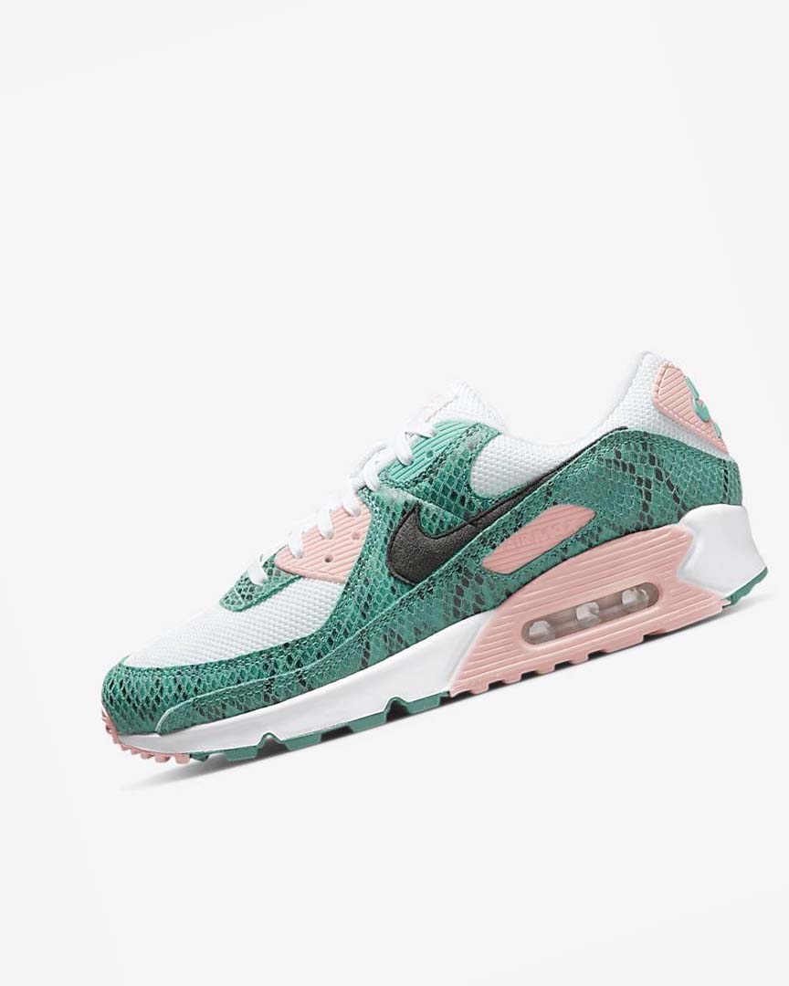 Zapatos Casuales Nike Air Max 90 Hombre Turquesa Blancas Coral Negras | AR4821